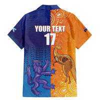 Custom Scotland and Australia Rugby Family Matching Mermaid Dress and Hawaiian Shirt Wallabies Thistle Together