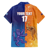Custom Scotland and Australia Rugby Family Matching Tank Maxi Dress and Hawaiian Shirt Wallabies Thistle Together