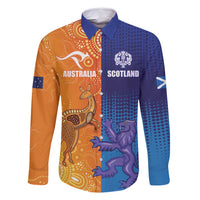 Custom Scotland and Australia Rugby Family Matching Tank Maxi Dress and Hawaiian Shirt Wallabies Thistle Together