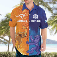 Custom Scotland and Australia Rugby Hawaiian Shirt Wallabies Thistle Together