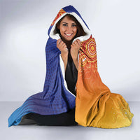 Custom Scotland and Australia Rugby Hooded Blanket Wallabies Thistle Together