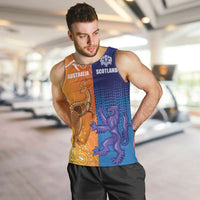 Custom Scotland and Australia Rugby Men Tank Top Wallabies Thistle Together