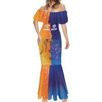 Custom Scotland and Australia Rugby Mermaid Dress Wallabies Thistle Together