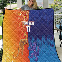 Custom Scotland and Australia Rugby Quilt Wallabies Thistle Together