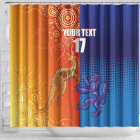Custom Scotland and Australia Rugby Shower Curtain Wallabies Thistle Together