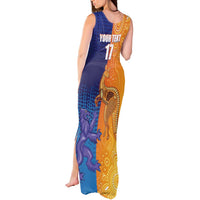 Custom Scotland and Australia Rugby Tank Maxi Dress Wallabies Thistle Together