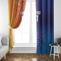 Custom Scotland and Australia Rugby Window Curtain Wallabies Thistle Together