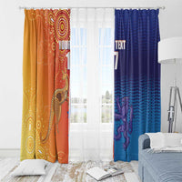 Custom Scotland and Australia Rugby Window Curtain Wallabies Thistle Together
