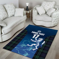Custom Scotland Rugby Area Rug Go Scottish Thistle