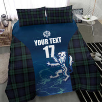 Custom Scotland Rugby Bedding Set Go Scottish Thistle