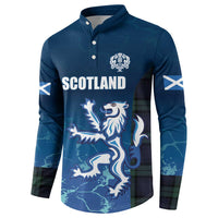 Custom Scotland Rugby Button Sweatshirt Go Scottish Thistle