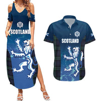 Custom Scotland Rugby Couples Matching Summer Maxi Dress and Hawaiian Shirt Go Scottish Thistle
