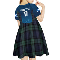 Custom Scotland Rugby Kid Short Sleeve Dress Go Scottish Thistle