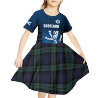 Custom Scotland Rugby Kid Short Sleeve Dress Go Scottish Thistle
