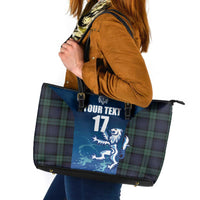 Custom Scotland Rugby Leather Tote Bag Go Scottish Thistle