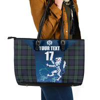 Custom Scotland Rugby Leather Tote Bag Go Scottish Thistle