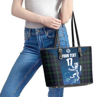 Custom Scotland Rugby Leather Tote Bag Go Scottish Thistle