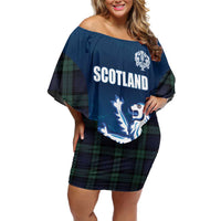 Custom Scotland Rugby Off Shoulder Short Dress Go Scottish Thistle