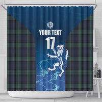 Custom Scotland Rugby Shower Curtain Go Scottish Thistle