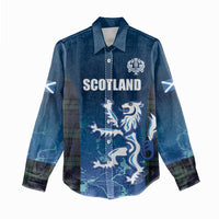 Custom Scotland Rugby Women Casual Shirt Go Scottish Thistle