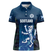 Custom Scotland Rugby Women Polo Shirt Go Scottish Thistle