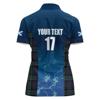 Custom Scotland Rugby Women Polo Shirt Go Scottish Thistle