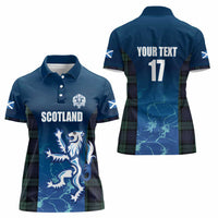Custom Scotland Rugby Women Polo Shirt Go Scottish Thistle