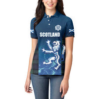 Custom Scotland Rugby Women Polo Shirt Go Scottish Thistle