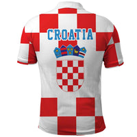 Croatia European Pine Marten and Iris Polo Shirt National Animal and Flowers LT17 - Wonder Print Shop