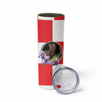 Croatia European Pine Marten and Iris Skinny Tumbler National Animal and Flowers LT17 - Wonder Print Shop