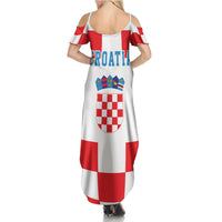 Croatia European Pine Marten and Iris Summer Maxi Dress National Animal and Flowers LT17 - Wonder Print Shop