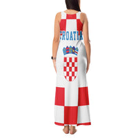 Croatia European Pine Marten and Iris Tank Maxi Dress National Animal and Flowers LT17 - Wonder Print Shop