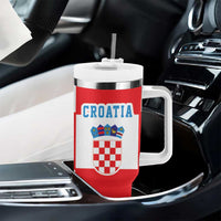 Croatia European Pine Marten and Iris Tumbler With Handle National Animal and Flowers LT17 - Wonder Print Shop