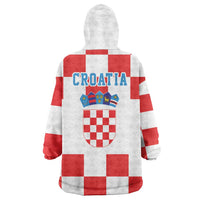 Croatia European Pine Marten and Iris Wearable Blanket Hoodie National Animal and Flowers LT17 - Wonder Print Shop