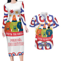 Croatia Epiphany Couples Matching Long Sleeve Bodycon Dress and Hawaiian Shirt Bogojavljenje - Sveta Tri Kralja