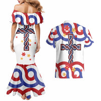 Croatia Epiphany Couples Matching Mermaid Dress and Hawaiian Shirt Bogojavljenje - Sveta Tri Kralja