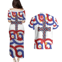 Croatia Epiphany Couples Matching Puletasi and Hawaiian Shirt Bogojavljenje - Sveta Tri Kralja