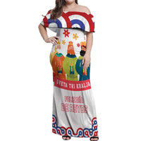 Croatia Epiphany Off Shoulder Maxi Dress Bogojavljenje - Sveta Tri Kralja LT17 - Wonder Print Shop