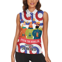 Croatia Epiphany Women Sleeveless Polo Shirt Bogojavljenje - Sveta Tri Kralja LT17 - Wonder Print Shop