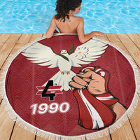 Latvia Restoration of Independence Day Beach Blanket Latvija 4th May with Dove