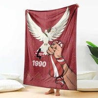 Latvia Restoration of Independence Day Blanket Latvija 4th May with Dove