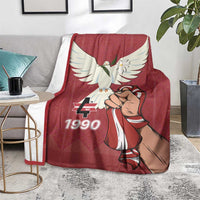 Latvia Restoration of Independence Day Blanket Latvija 4th May with Dove