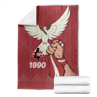 Latvia Restoration of Independence Day Blanket Latvija 4th May with Dove