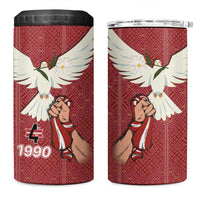 Latvia Restoration of Independence Day 4 in 1 Can Cooler Tumbler Latvija 4th May with Dove