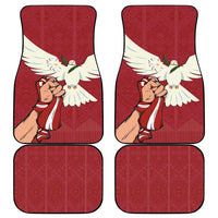 Latvia Restoration of Independence Day Car Mats Latvija 4th May with Dove