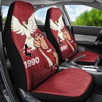 Latvia Restoration of Independence Day Car Seat Cover Latvija 4th May with Dove