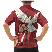 Latvia Restoration of Independence Day Family Matching Mermaid Dress and Hawaiian Shirt Latvija 4th May with Dove