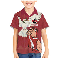 Latvia Restoration of Independence Day Family Matching Mermaid Dress and Hawaiian Shirt Latvija 4th May with Dove