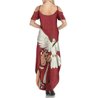 Latvia Restoration of Independence Day Family Matching Summer Maxi Dress and Hawaiian Shirt Latvija 4th May with Dove