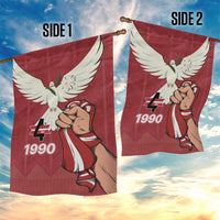 Latvia Restoration of Independence Day Garden Flag Latvija 4th May with Dove